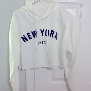 Shein - New York cropped hoodie